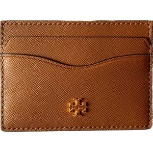 Tory Burch Emerson Slim Card Case 136101 Moose 909 Brown
